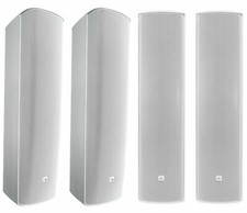 (2) JBL CBT 1000 1500 Watt White Wall Mount Line Array Column Speakers+Extension