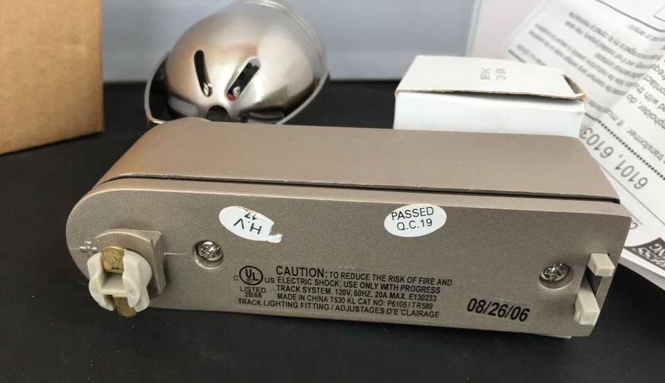 Progress Alpha Trak Brushed Nickel Track Lighting Head  P6105-09 - Image 3 of 4