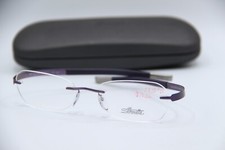 NEW SILHOUETTE SPX 6655 40 6053 PURPLE GUNMETAL AUTHENTIC FRAME SUNGLASSES 51-17