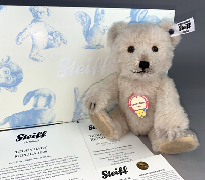シュタイフ Mohair Teddy bear 1929, white 【公式通販】