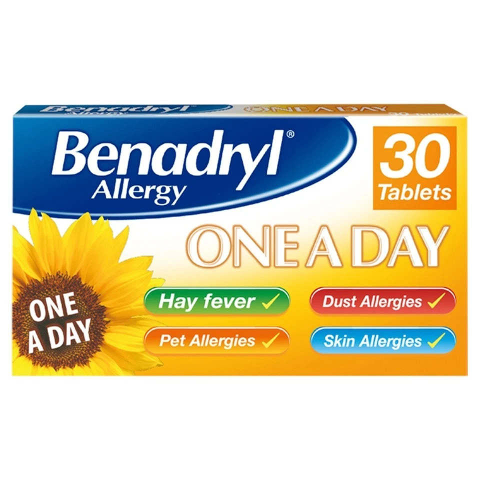 Benadryl Allergy One A Day 10Mg Tablets x30 | Long-Lasting Allergy Relief