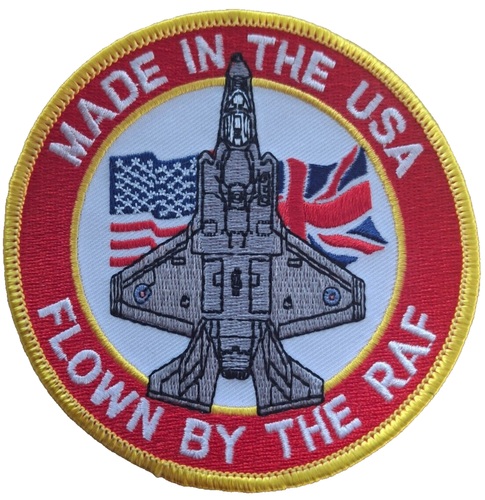 Insignia parche bordado RAF F-35 Lightning Royal Air Force - LICENCIA MOD - Imagen 1 de 6