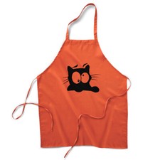 100 Polyester Aprons for Women  Men Confused Cat Halloween Housewarming Gifts