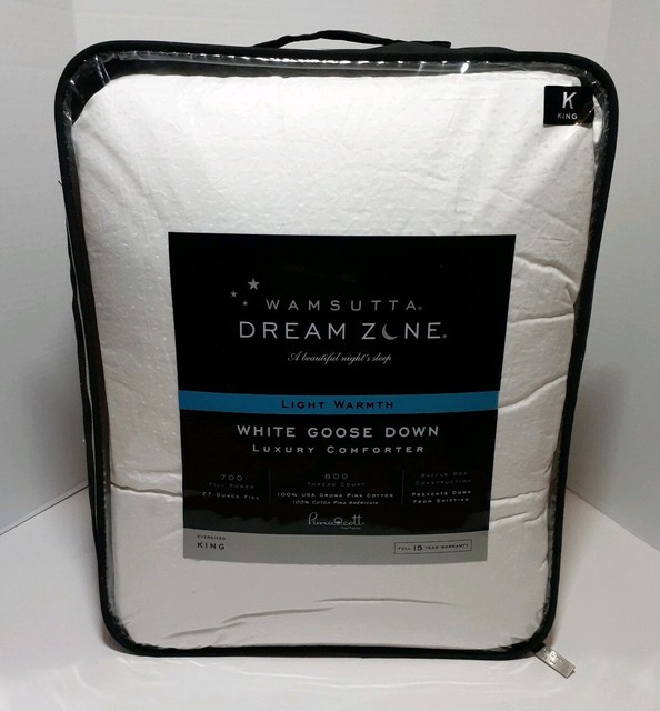Wamsutta Dream Zone Light Warmth White Goose Down Full Queen