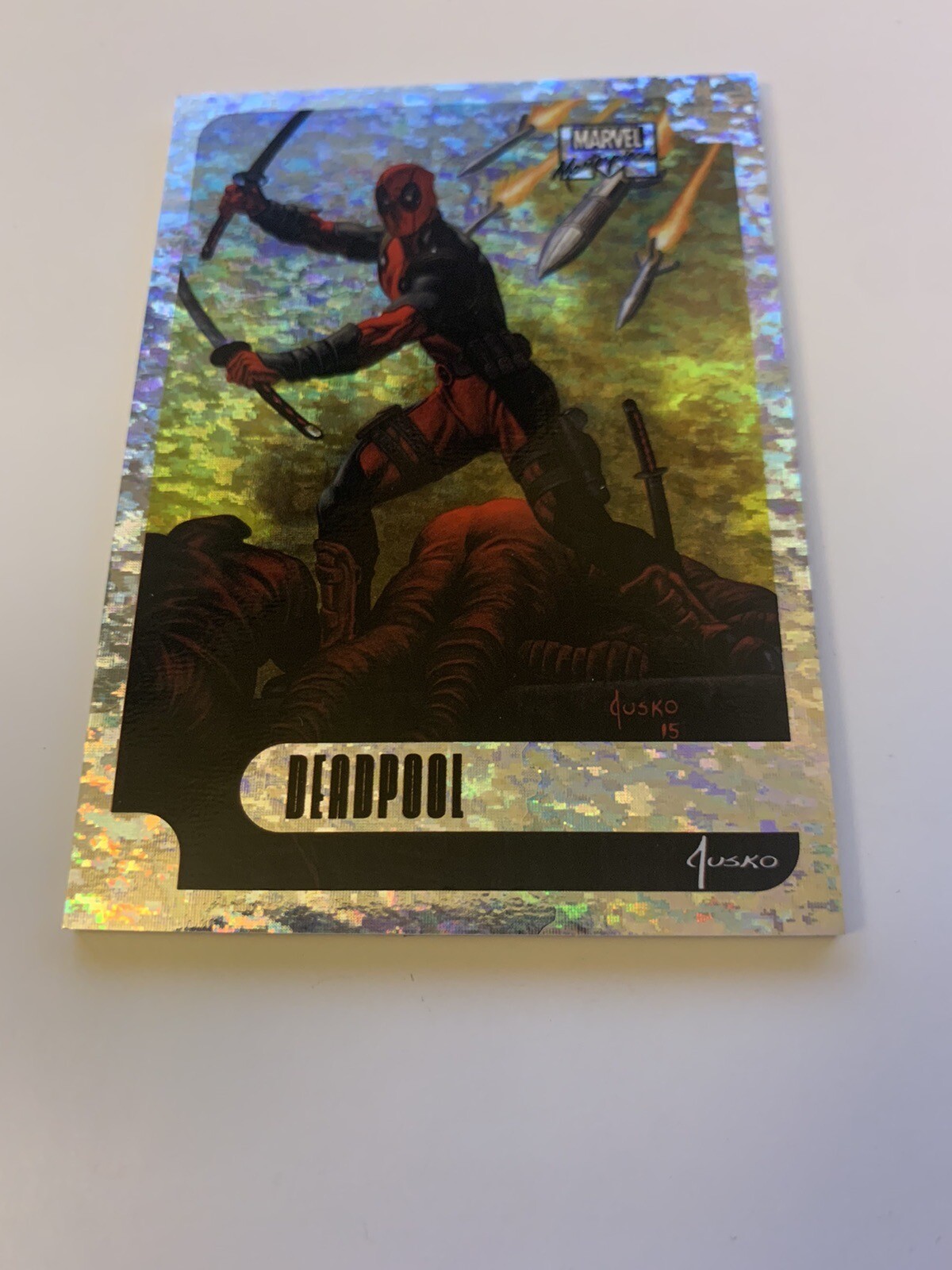 Deadpool /99 Holofoil 2016 Marvel Masterpieces Joe Jusko 2015 Speckle 12 Of 17