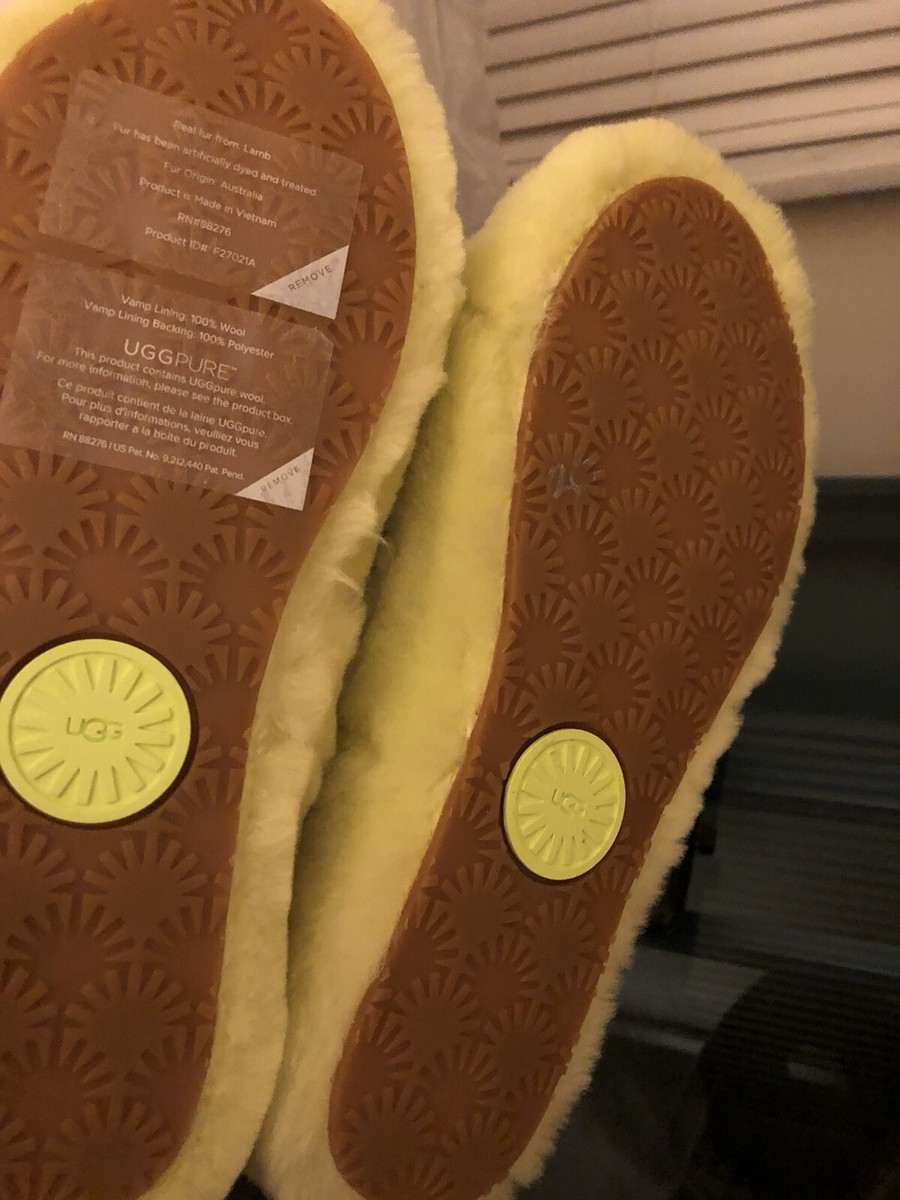 ugg Fuzz Yellow sunshine size slippers ❤️❤️❤️9 | eBay