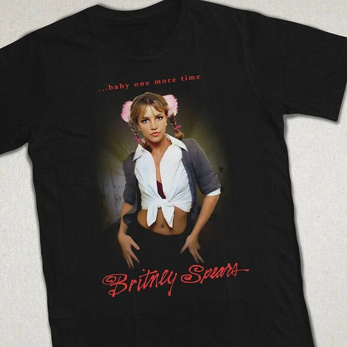 Britney Spears Baby One More Time Album Black Tee Men T-shirt S-4XL-Free Shiping