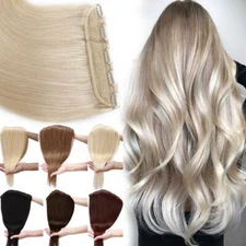 Real Remy Hair 3/4 Full head One Piece Clip in Human Hair Extensions 16-24inch