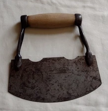 ANTIQUE PRIMITIVE CHOPPER WITH DIFFERENT STYLE HANDLE