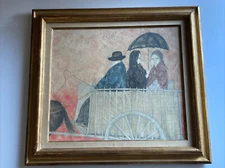 Fumiko Matsuda Painting Japanese Mid Century Modernism Listed Expressionism Oil