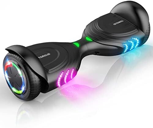 TOMOLOO Hoverboard LED Lights Self-Balancing Scooter UL2272