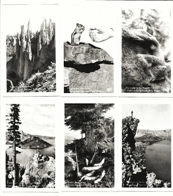Set of 15 Vintage 1940 Scenic PHOTOS of CRATER LAKE Oregon Lodge Bears Pinnacles