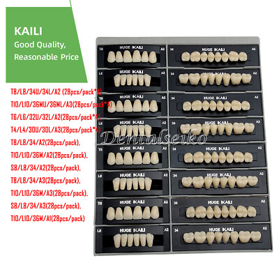 Dental Synthetic Polymer Teeth Resin False Teeth Denture A1 A2 A3