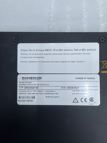 SIEMENS RUGGEDCOM RSG2300NC-F-DP-HI-XX-TX01-TX01 INDUSTRIAL STRENGTH NETWORKS - Picture 13 of 14