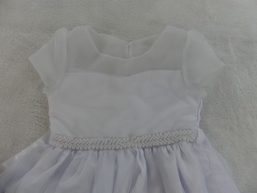 Bonnie Jean Dress Girls 10 White Simulated Pearls Scalloped Wedding Sunday * - Picture 17 of 24