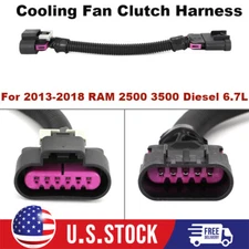 For 2013-2018 RAM 2500 3500 6.7L Diesel Fan Clutch Connector Plug Harness Wiring