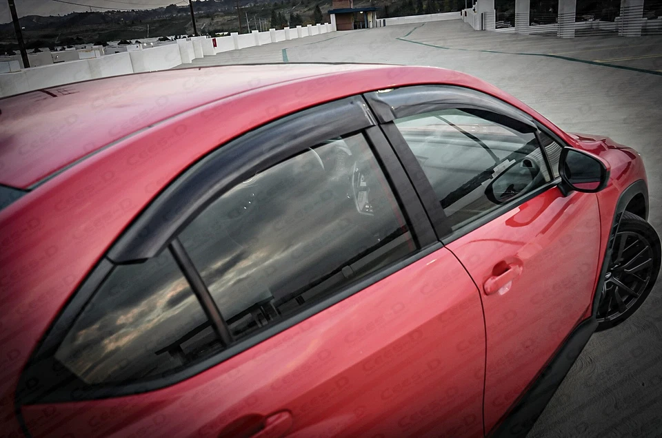 para 2022 → 2025 Subaru WRX / Viseras de ventana Deflector Sombra Ventilación Foto 4 de 4