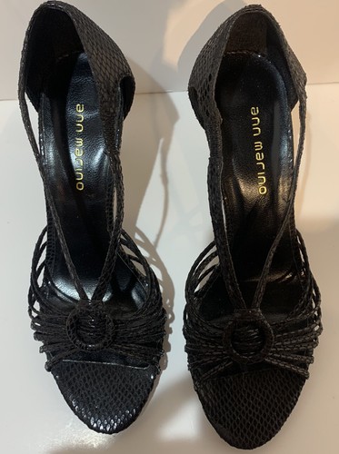 Ann Marino Ilene 6-1/2 Black Heels Gently Used - Picture 2 of 5