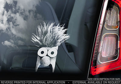 Becherglas - Auto Fenster Aufkleber - The Muppet Show Beeker Peeper Muppets Geschenk Kunst NEU