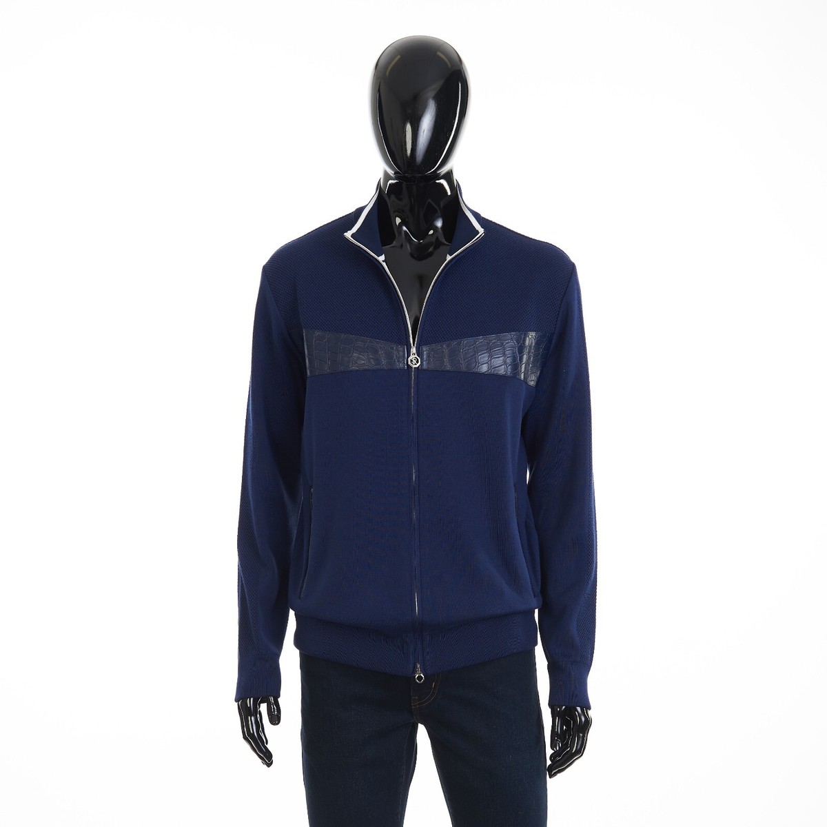 STEFANO RICCI 6250$ Knit Jogging Blouson - Full Zip, Matte STEFANO RICCI 6250$ Knit Jogging Blouson - Full Zip, Matte