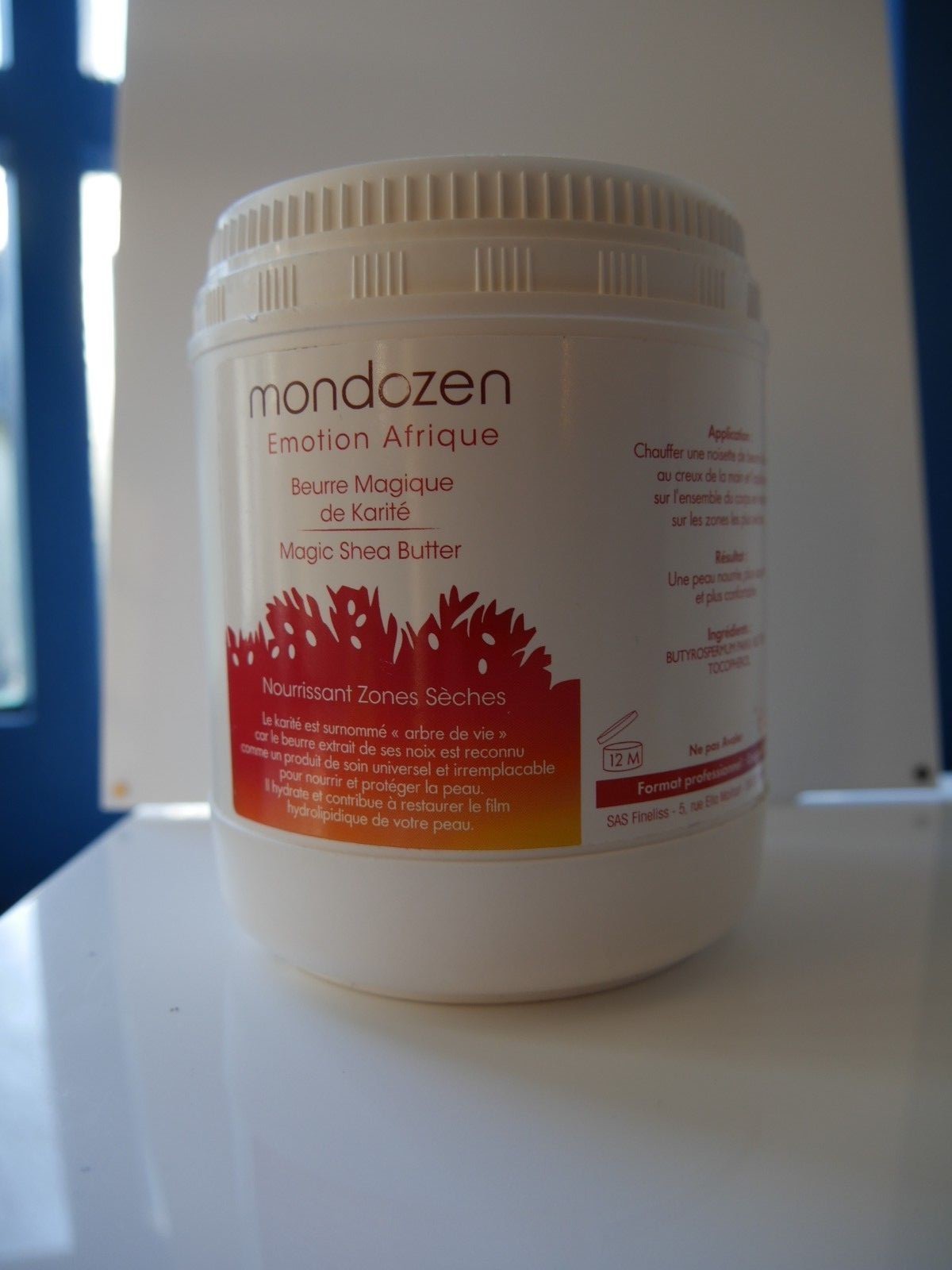 Beurre de karité MONDOZEN pro hydratation intense pour peaux sèches pot 600g