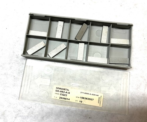 KENNAMETAL Carbide Inserts - SK-852-A-6 Gr. CQ22 - Qty. 10 - NEW! - 第 1/1 張圖片