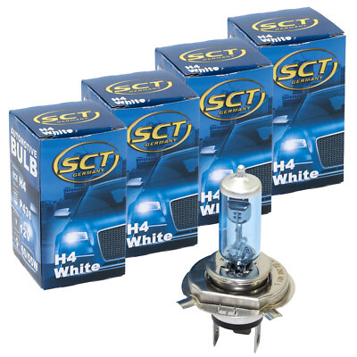 4x Glühbirne H4 White Plasma Xenon 12V für Honda CBR Kawasaki GPX Suzuki Yamaha