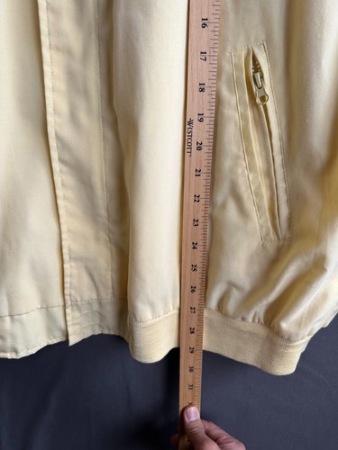 True Vintage Haband Jacket mens XL Yellow Classy Chassis Washington Souvenir 70s - Picture 7 of 7