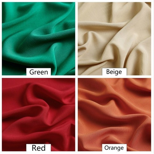 Linen Cotton Fabric Plain Solid Color for DIY Dress Clothes Upholstery Material - Picture 3 of 32