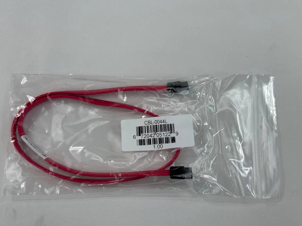 Lot of 8 Supermicro SATA 57.5cm Cable CBL-0044L 2ft Flat Straight-Straight SATA3 - Image 2 of 4
