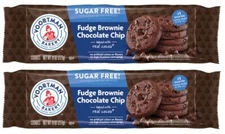 VOORTMAN Bakery Sugar Free Zero Fudge Brownie Chocolate Chip Cookies 8 oz (2 Pk)