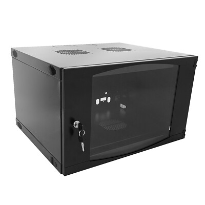 6U WALL MOUNT IT NETWORK SERVER Data CABINET 19'' 450MM DEEP  DOOR/PANEL LOCKS