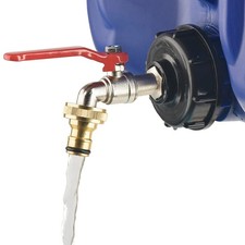 IBC Tank Tap Adapter S60*6 Coarse Thread to Brass/Alloy 16mm Quick Connect Repla