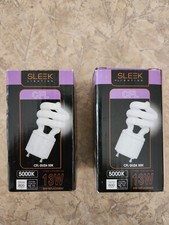 SLEEKLIGHTING - 13Watt CFL GU24 Base 2 prong light 2 Count 5000k