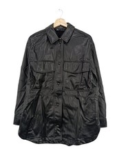 ZARA Giacca in ecopelle Donna Giacca Taglia IT 38 nero stile casual