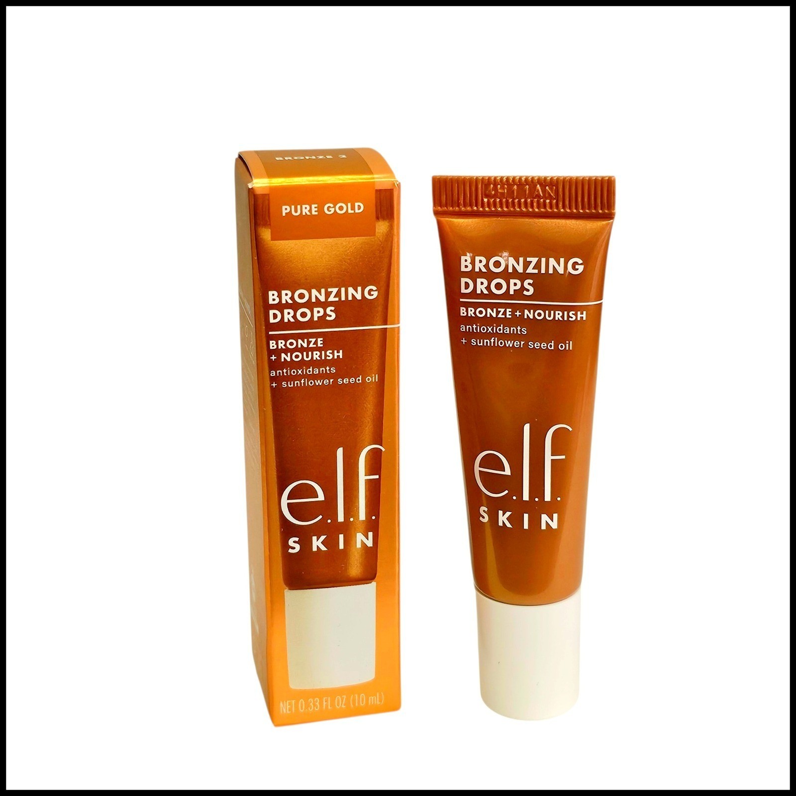 Капли для бронзирования кожи elf - Pure Gold Bronze с 2 антиоксидантами и подсолнечным маслом Mini 1990₽