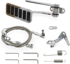 For Universal Street Hot Rod Aluminum Gas Pedal 24 Ss Throttle Cable Spring