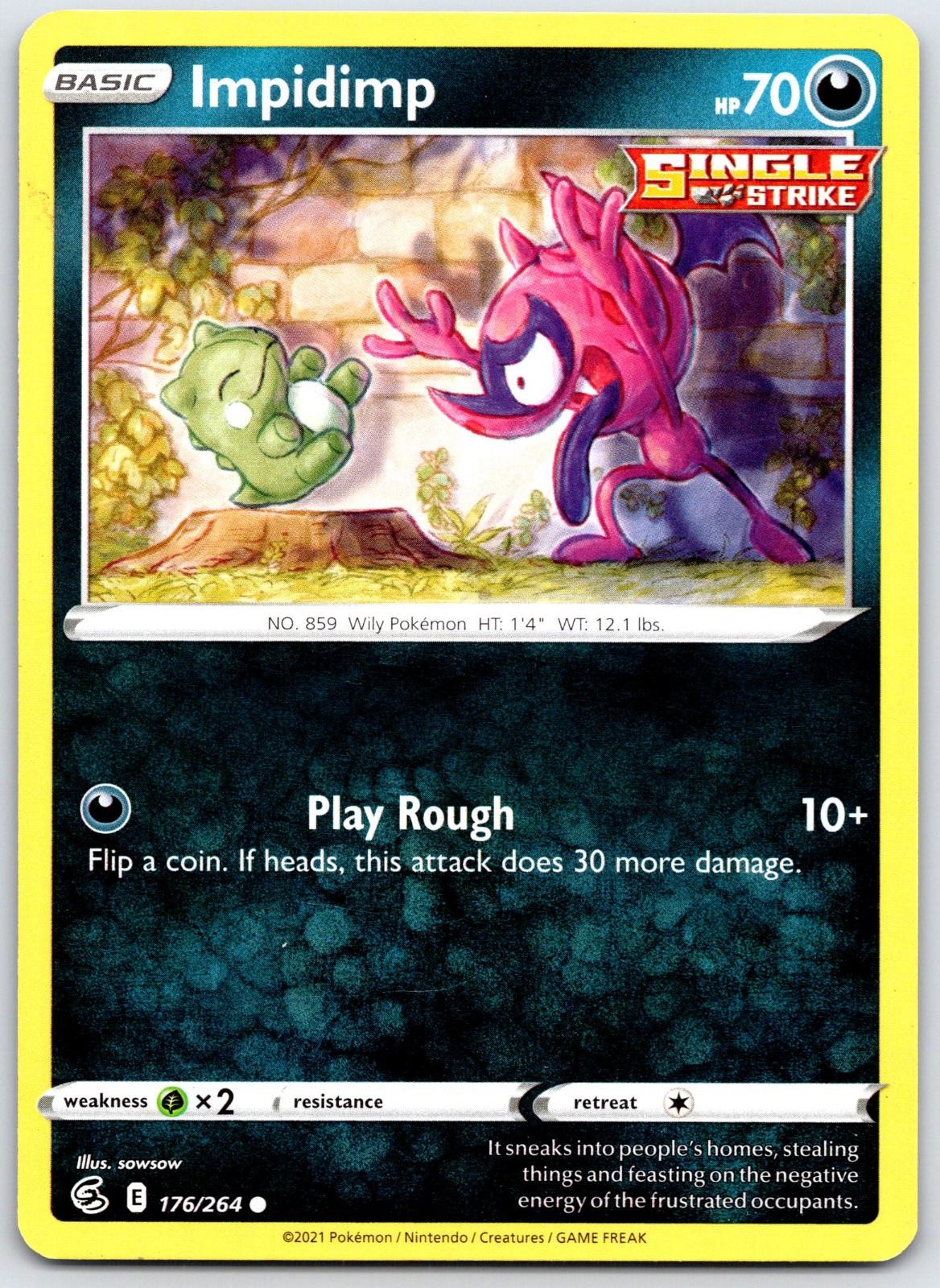 Impidimp 176/264 Common Fusion Strike Pokemon Near Mint