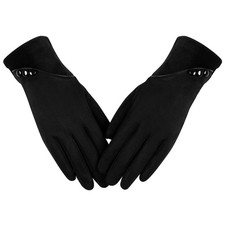 Winter Warm Gloves for Touchscreen, Fleece Lined, Windproof, Black-L
