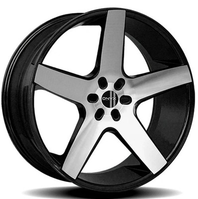 Onyx Luxury 908 - 24x9 (5x114.3) Gloss Black Machine Rims - 4 Wheels