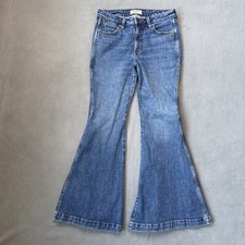 Wrangler Retro Jeans Womens 27x30 Blue Mid Rise Flare Bell Bottom 70s Denim