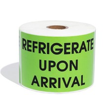 3" X 5" Refrigerate Upon Arrival Stickers 500/Roll
