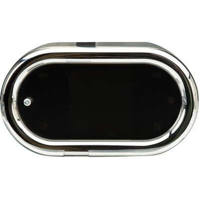 Handle Bar Mount Speedometer - With Signals - Oval - Chrome MLX-5400