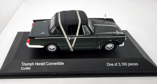 1/43 Scale Triumph Herald Convertible Green 1962 Vanguards Diecast Model VA07402 - Picture 5 of 15