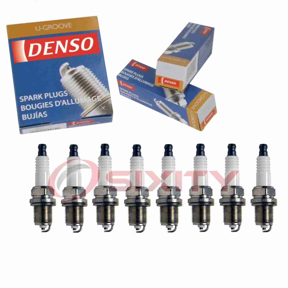 8 pc Denso Standard U-Groove Spark Plugs for 1994-1997 Mercedes-Benz SL500 ez