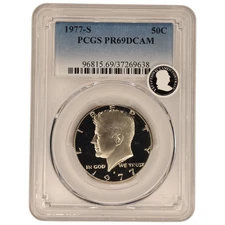 1977 S 50C Kennedy Half Dollar Proof PCGS PR69DCAM 15A