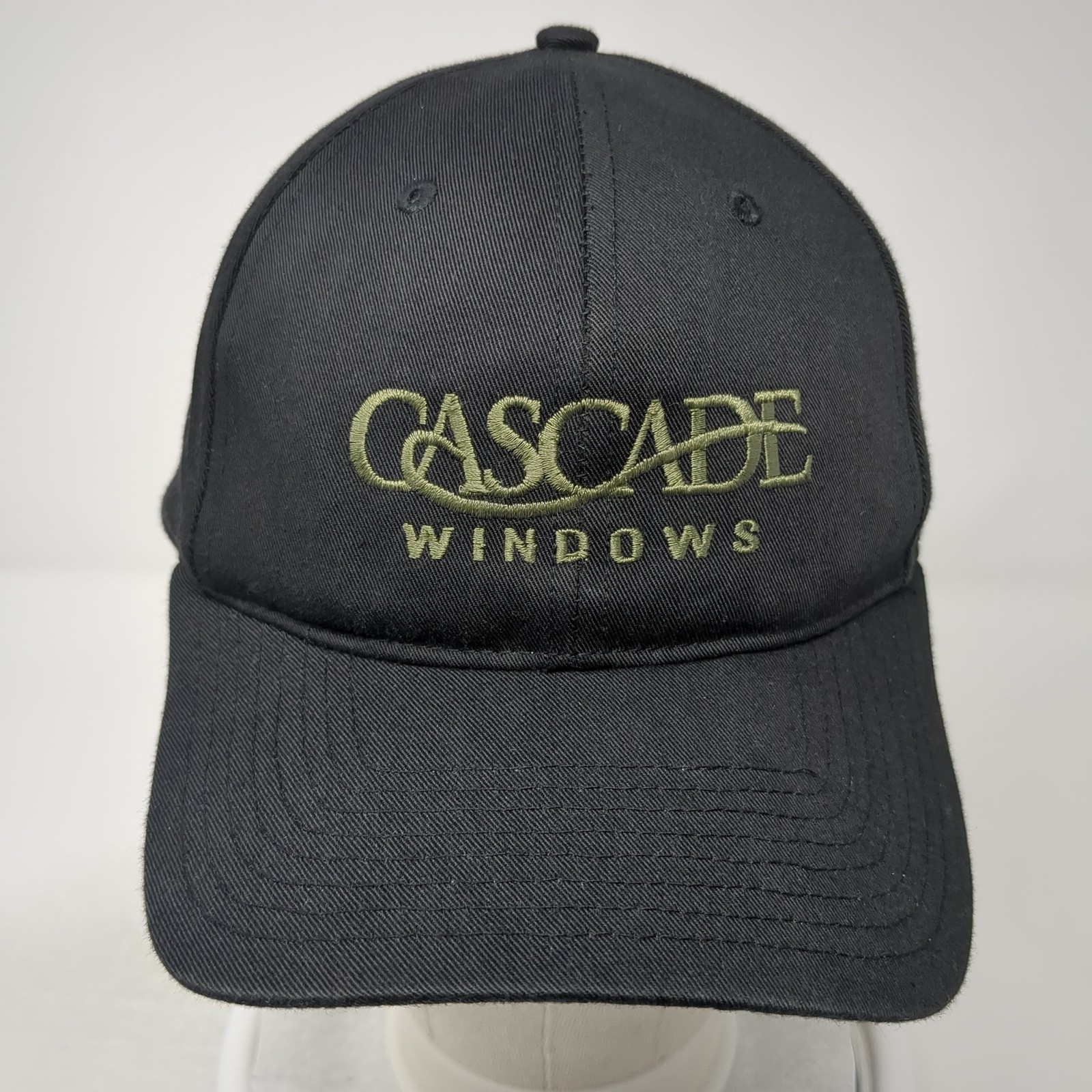 Cascade Windows Strapback Hat Solid Black Large E… - image 2