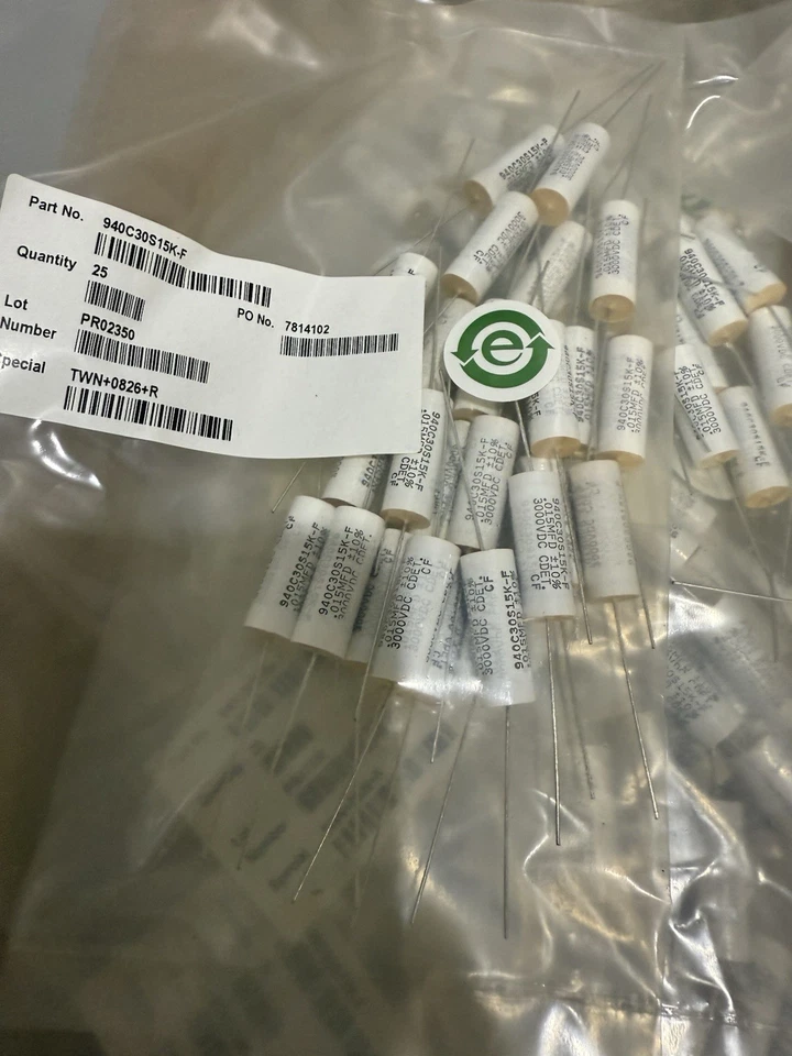 Cornell Dubilier Power Film Capacitor 940C30S15K-F NEW QTY 300 PCS - Image 2 of 4