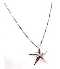 18  x .71mm .925 Sterling Silver Starfish Necklace 11.5g
