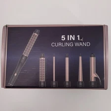 ANIEKIN 5 In 1 Curling Wand Iron Set MN-C10A Attachments Rose Gold Hair Styler